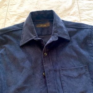 Men’s Corduroy Shirt Navy Blue
